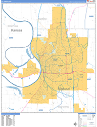 St. Joseph Wall Map Basic Style 2026